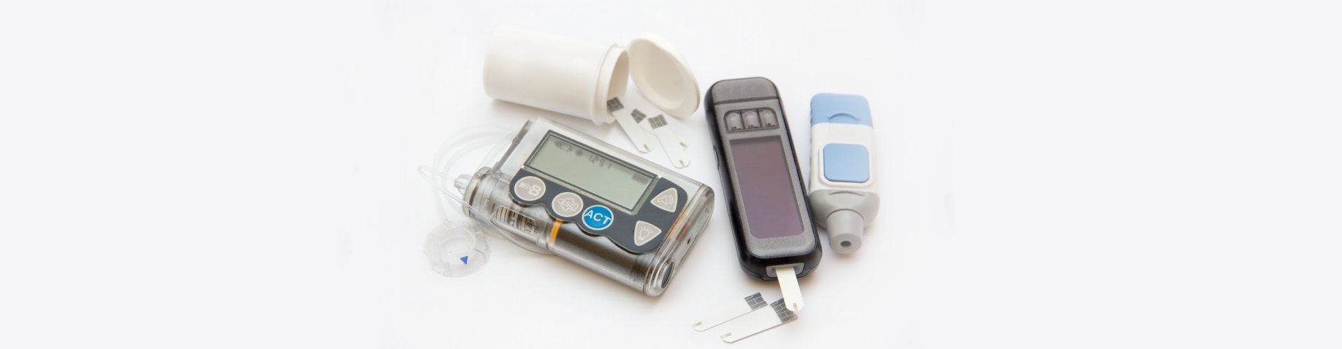 insulin pump and blood sugar meter