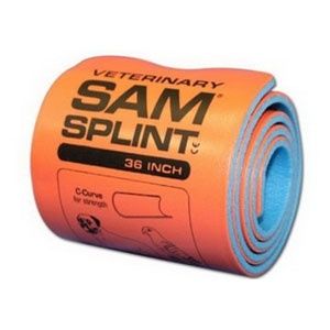 Aluminum/Foam Emergency Limb Splint, Orange/Blue, Flatfold