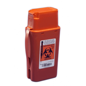 Sharps Transport Container SharpSafety™ 8-¾H X 2-½ D X 4-½ W Inch 1 Quart Red